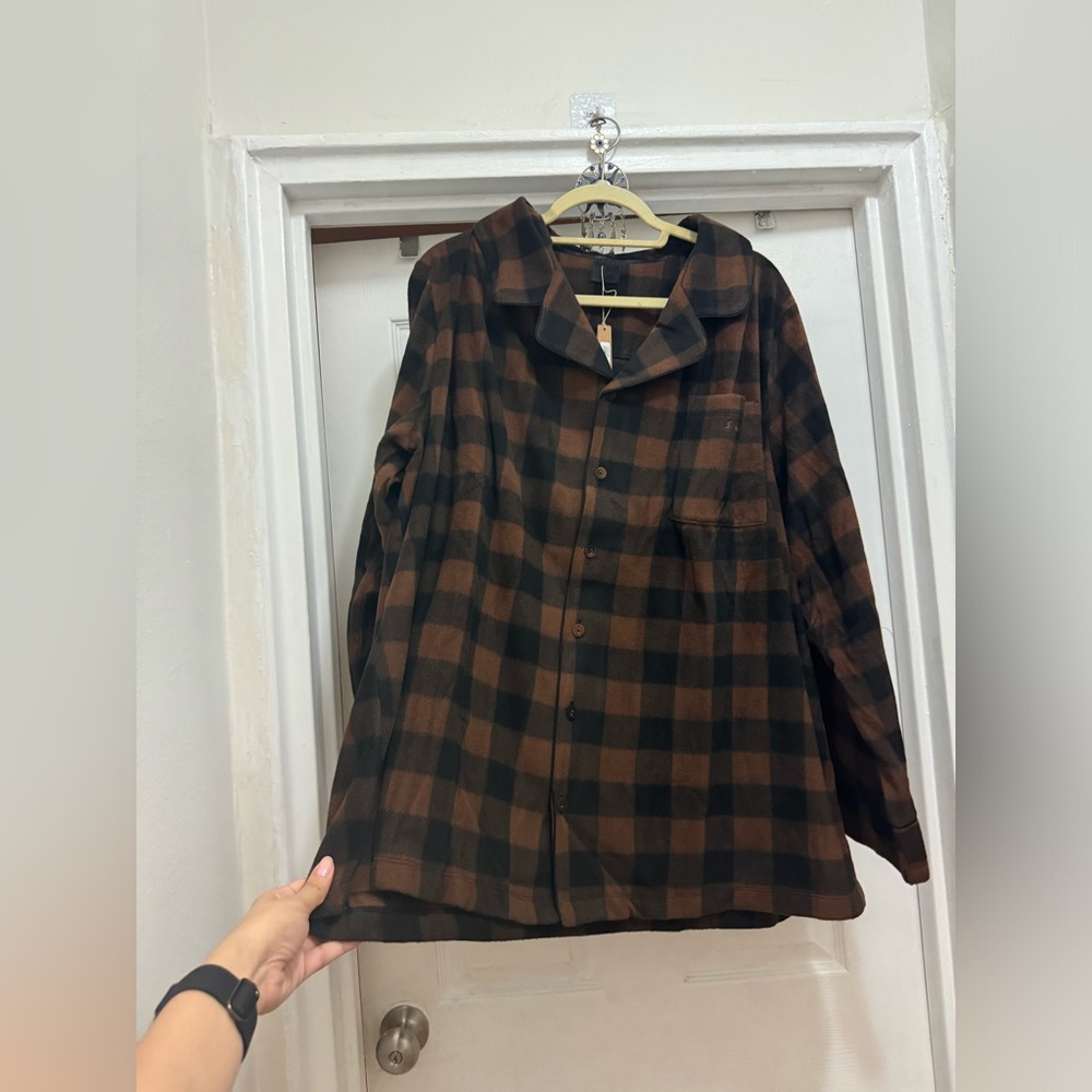 Skims Size 4X Plaid Sleep Set Jasper Buffalo Check Holiday Brown PJs NWT - Picture 10 of 10